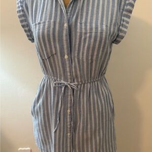 Japna Blue and White Striped Dress
